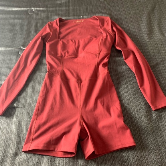 New L Space Alister Romper Umber Long Sleeve Athletic Yoga Gym Active Medium - Picture 10 of 16
